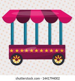 circus animal cage for circus concept vector illustration