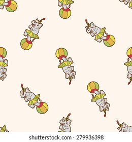 circus animal , cartoon seamless pattern background