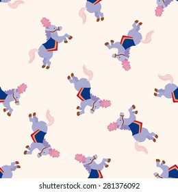 circus animal , cartoon seamless pattern background