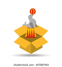 circus animal isolated icon design, vector illustration  graphic 