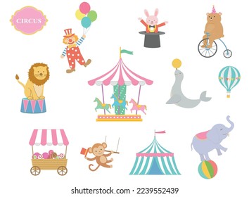 Circus and animals. Animal performer.