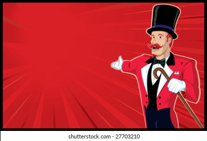 Circus Announcer with background