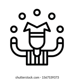 circus artist related to art or craft vector in lineal style