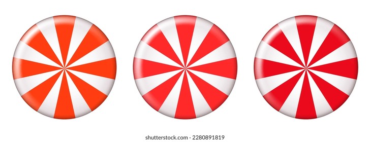 Circus. Background for circus or casino design. Red-white rays background. Vector clipart isolated on white background.