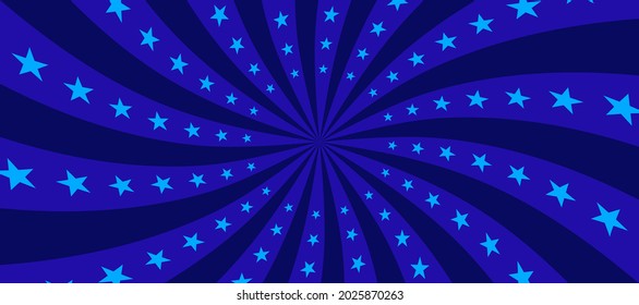 Circus background with rays. Element of festival poster. Retro cartoon sunburst. Abstract carnival flyer template. Vector vintage banner
