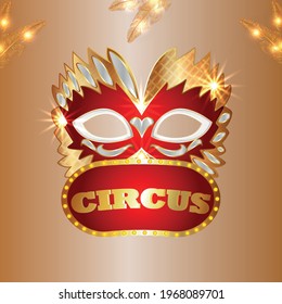 Circus background with realistic vector illustration 
