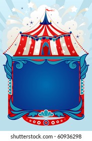 Circus background with space for text