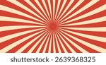 Circus background and spiral retro rays vector pattern. Vintage poster of red white sun or star burst radial lines with grunge texture, circus, carnival, summer fair or chapiteau backdrop