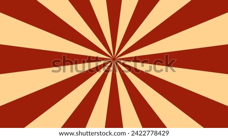 Circus background and spiral retro rays vector pattern. Vintage poster of red white sun or star burst radial lines, circus, carnival, summer fair bacground