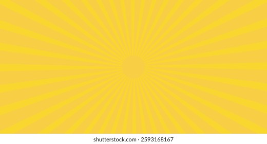 Circus background of spiral yellow orange rays vector illustration. Vintage radial pattern with sunbeams or starburst strip.