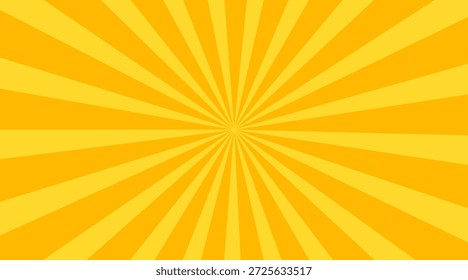 Fondo de circo con espiral de rayos amarillos y naranjas. Patrón radial de Antiguas con rayos dinámicos. Carnaval retro, carpa de circo, feria de verano o fondo de estilo chapiteau para carteles, Anuncios, volantes y diseños festivos.
