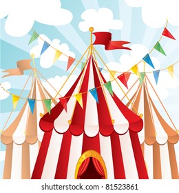 Circus background, vector