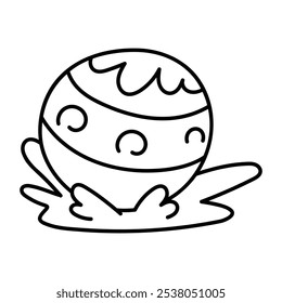 Zirkus-Ball-Symbol im Doodle-Stil 

