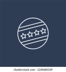 Circus ball icon. Circus ball linear design concept from Circus collection. Simple element vector illustration on dark blue background.