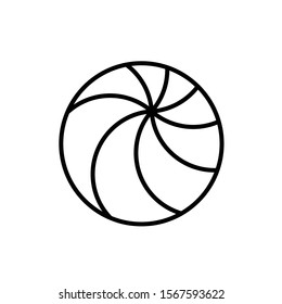 circus ball icon vector outline style design