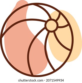 Circus ball, illustration, vector, on a white background.