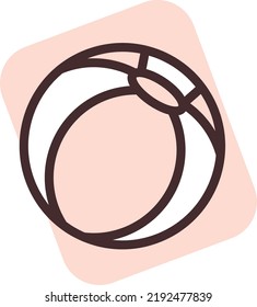 Circus ball, illustration, vector on a white background.
