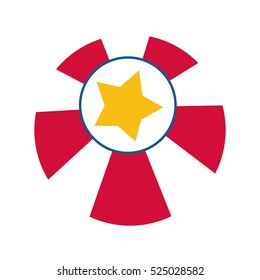 Circus ball star icon vector illustration graphic design