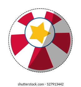 Circus ball star icon vector illustration graphic design