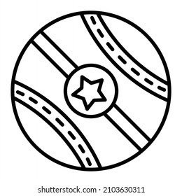 Icono De Contorno Del Vector De Ball De Circus Aislado En Fondo Blanco

