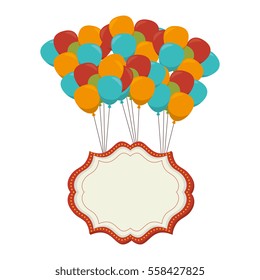 circus balloons air icon