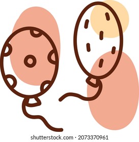 Zirkusballons, Illustration, Vektorgrafik, auf weißem Hintergrund.