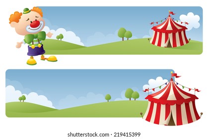 Circus banners.