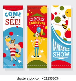 Circus banners vector illustration