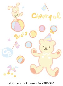 Circus Bear baby T-shirt vector for print design