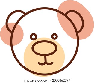 Oso circo, ilustración, vector, sobre fondo blanco.