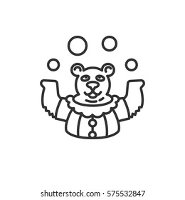 Circus bear juggling balls