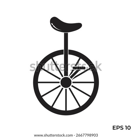circus bicycle flat icon vector