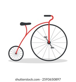Circus bicycle icon isolated on white background. Circus transport. Circus performance concept.