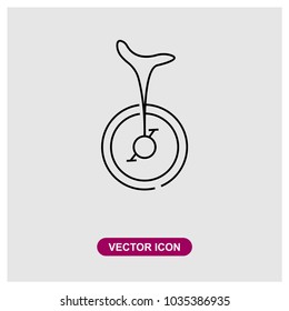 Circus Bicycle Vector Icon