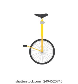 Circus bike icon flat design template