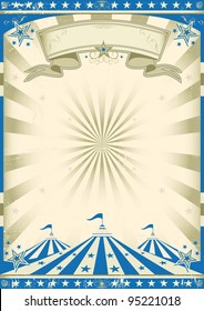 Circus blue vintage. a circus vintage poster for your advertising