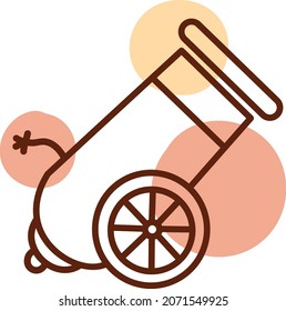 Circus bomb, illustration, vector, on a white background.