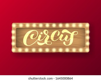 Zirkuspinselschrift. Vektorillustration-Stockillustration für Banner oder Poster
