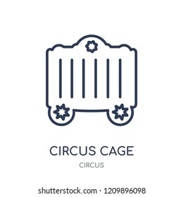 Circus Cage icon. Circus Cage linear symbol design from Circus collection. Simple outline element vector illustration on white background.