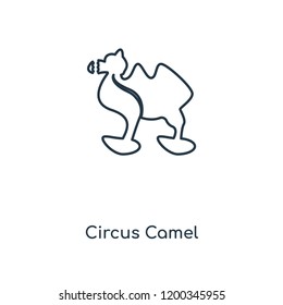 Circus Camel concept line icon. Linear Circus Camel concept outline symbol design. This simple element illustration can be used for web and mobile UI/UX.