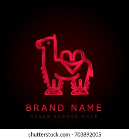Circus Camel red chromium metallic logo