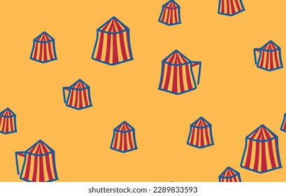 CIRCUS-CAMP-TENT GANZ AUF DRUCKSEAMLESS-PATTERVEKTOR