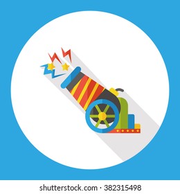 circus cannon flat icon