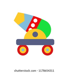 Circus cannon. Circus Logo. Icon. Vector illustration. EPS 10.