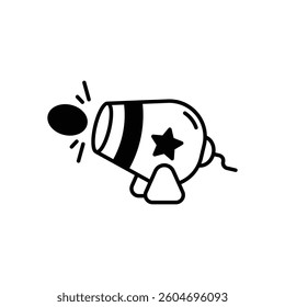 Circus Cannon Vector icon stock illustration