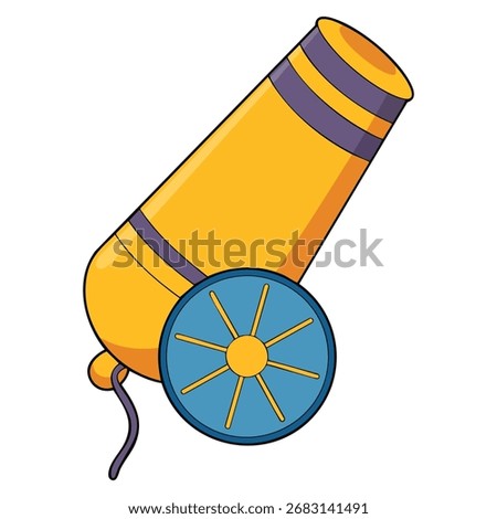 Circus canon isolated icon vector illustration design entertainment theme circus festival and amusement celebration concept for graphics and visuals