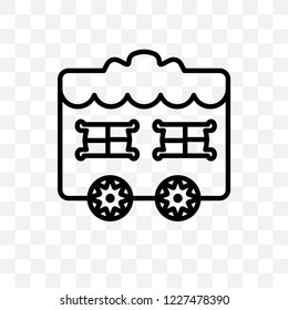 Circus Car vector linear icon isolated on transparent background, Circus Car transparency concept can be used for web and mobile