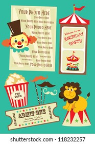 circus card design. vector illustration