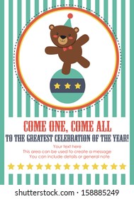 circus card design. vector illustration