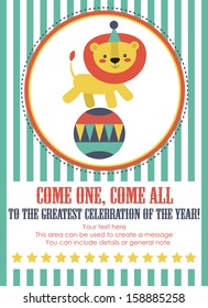 circus card design. vector illustration
